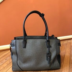 Tumi Charcoal and Black Handbag